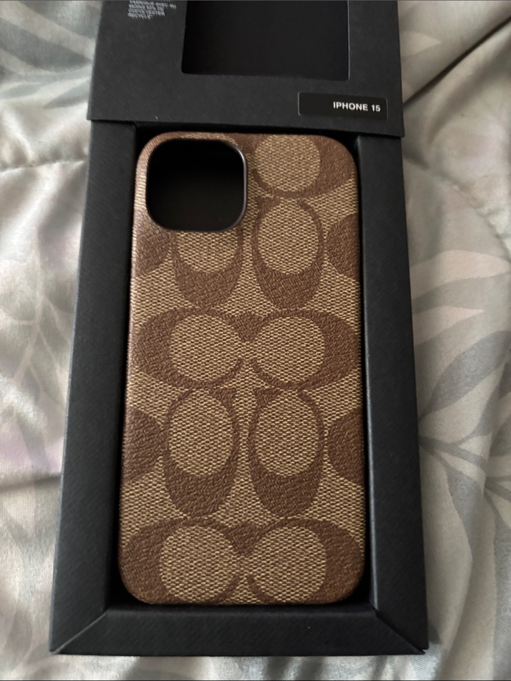 Coach Brown Monogram Canvas iPhone 15 Case
